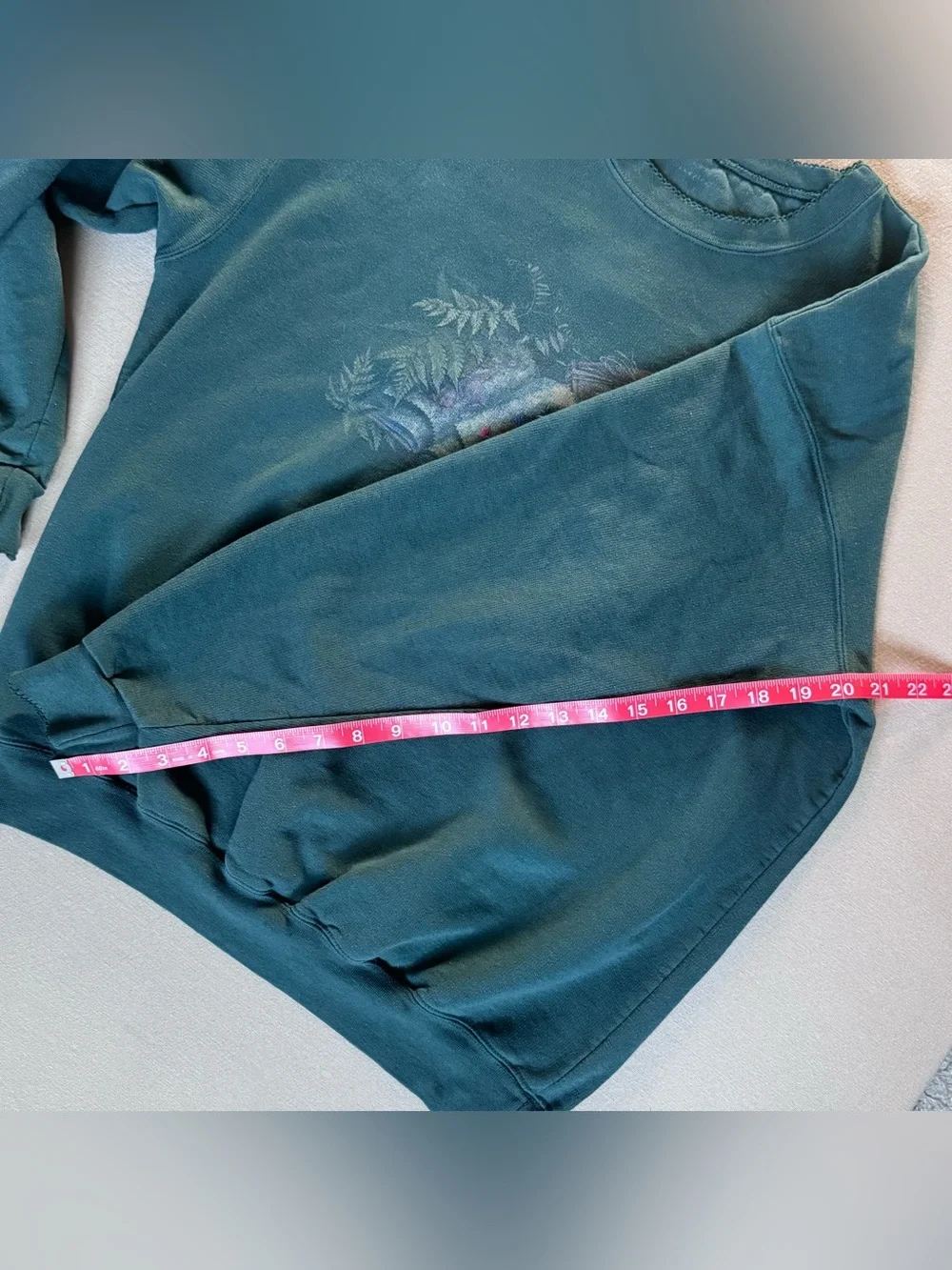 Vintage 90s Northern Reflections Forest Green Floral Cottagecore Crewneck